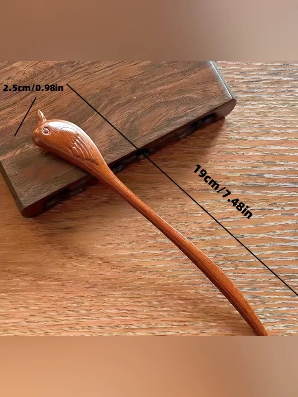 Wooden Bird Perch Stick - Brown Decorative Bird Accessory